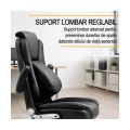 Scaun directorial negru OFF 651 din piele ecologica cu suport lombar si tetiera reglabila - imaginea 2