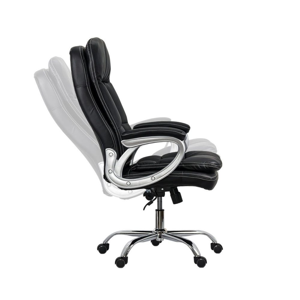 Scaun directorial REZISTENT 200 KG din piele ecologica OFF 799 negru