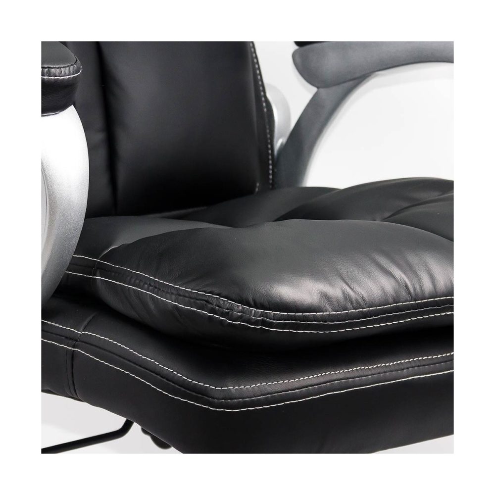 Scaun directorial REZISTENT 200 KG din piele ecologica OFF 799 negru