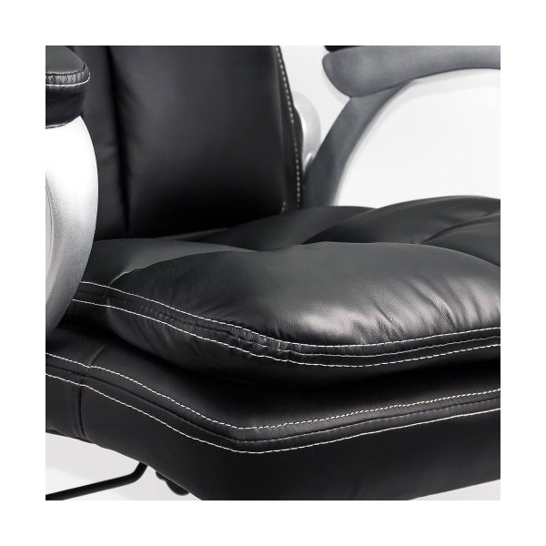 Scaun directorial REZISTENT 200 KG din piele ecologica OFF 799 negru