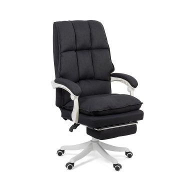 Scaun directorial textil cu suport de picioare OFF 426 negru
