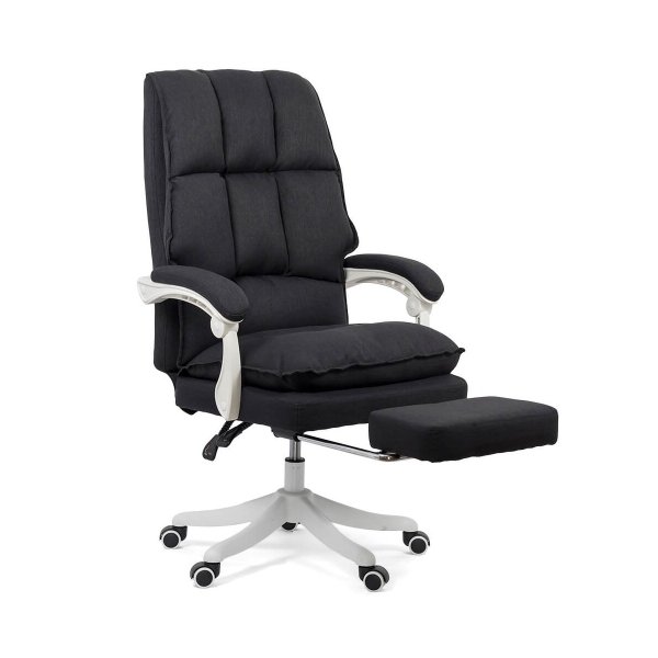 Scaun directorial textil cu suport de picioare OFF 426 negru