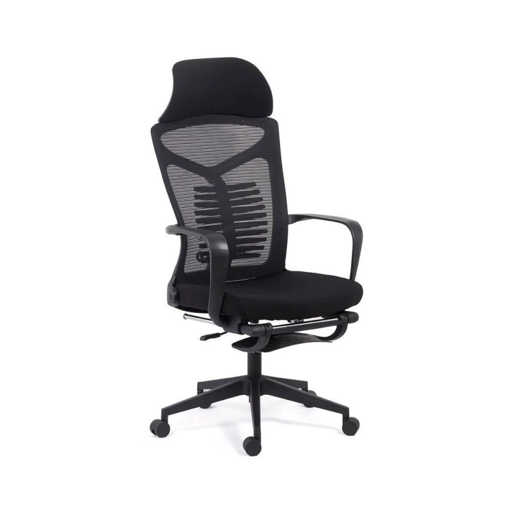 Scaun ergonomic cu spatar rabatabil si suport picioare SYYT 9502 negru