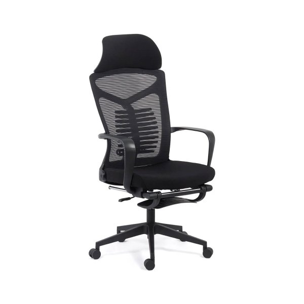 Scaun ergonomic cu spatar rabatabil si suport picioare SYYT 9502 negru