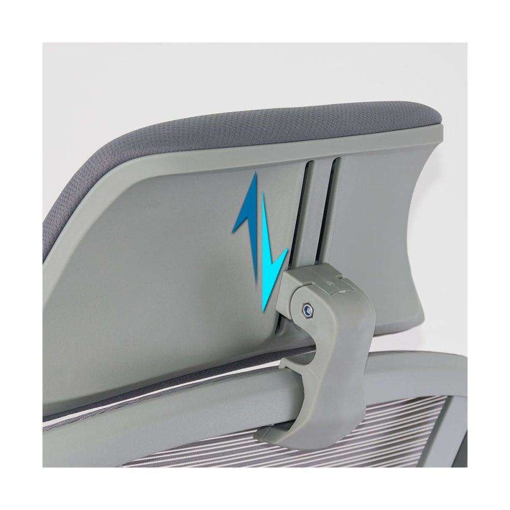 Scaun ergonomic cu spatar rabatabil si suport picioare SYYT 9512 gri