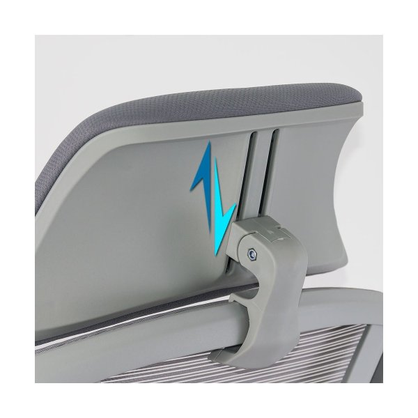 Scaun ergonomic cu spatar rabatabil si suport picioare SYYT 9512 gri