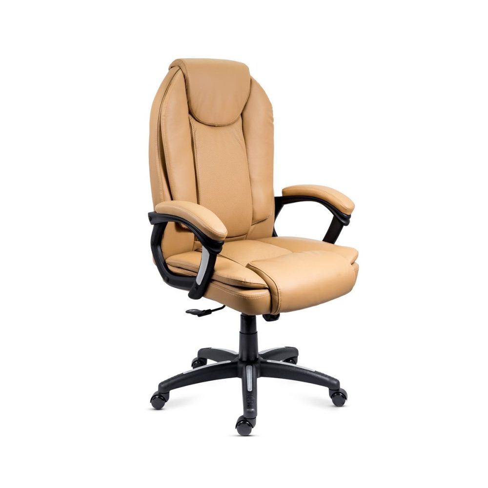 Scaun ergonomic de birou din piele ecologica OFF 356 bej