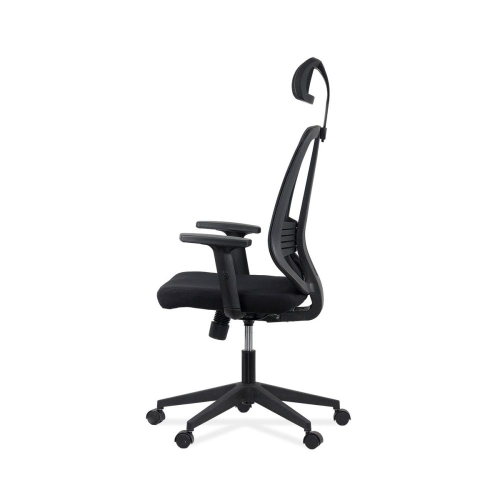 Scaun ergonomic de birou din plasă neagră, cu tetieră și brațe reglabile OFF 402 negru