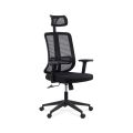 Scaun ergonomic de birou din plasă neagră, cu tetieră și brațe reglabile OFF 402 negru - imaginea 1