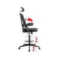 Scaun ergonomic de lucru negru din mesh cu suport picioare reglabil OFF 650 - imaginea 2