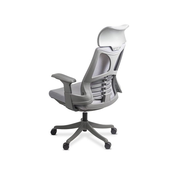Scaun ergonomic din mesh cu suport lombar si tetiera SYYT 9514 gri