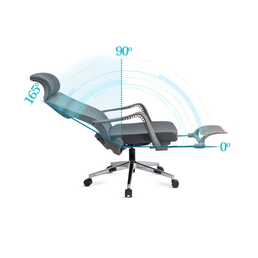 Scaun ergonomic din mesh cu suport lombar SYYT 9502 gri