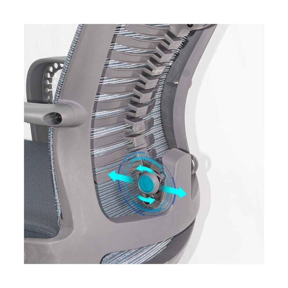 Scaun ergonomic din mesh cu suport lombar SYYT 9502 gri
