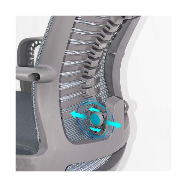 Scaun ergonomic din mesh cu suport lombar SYYT 9502 gri