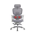 Scaun ergonomic gri din mesh rezistent la 150 kg cu funcție de masaj lombar cu încălzire SYYT 9521 - imaginea 1