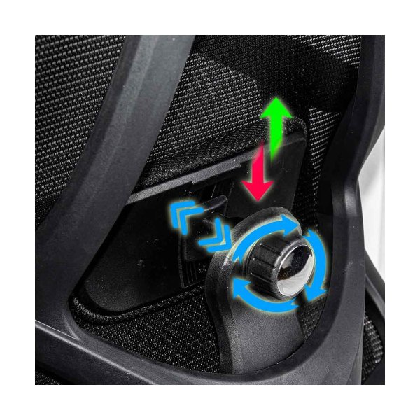 Scaun ergonomic negru cu tetiera reglabila si suport lombar OFF 987