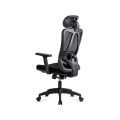 Scaun ergonomic negru cu tetiera reglabila si suport lombar OFF 987 - imaginea 2
