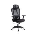 Scaun ergonomic negru cu tetiera reglabila si suport lombar OFF 987 - imaginea 1