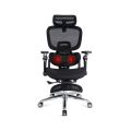 Scaun ergonomic negru din mesh cu șezut cu ventilație și suport lombar cu încălzire și masaj SYYT 9521