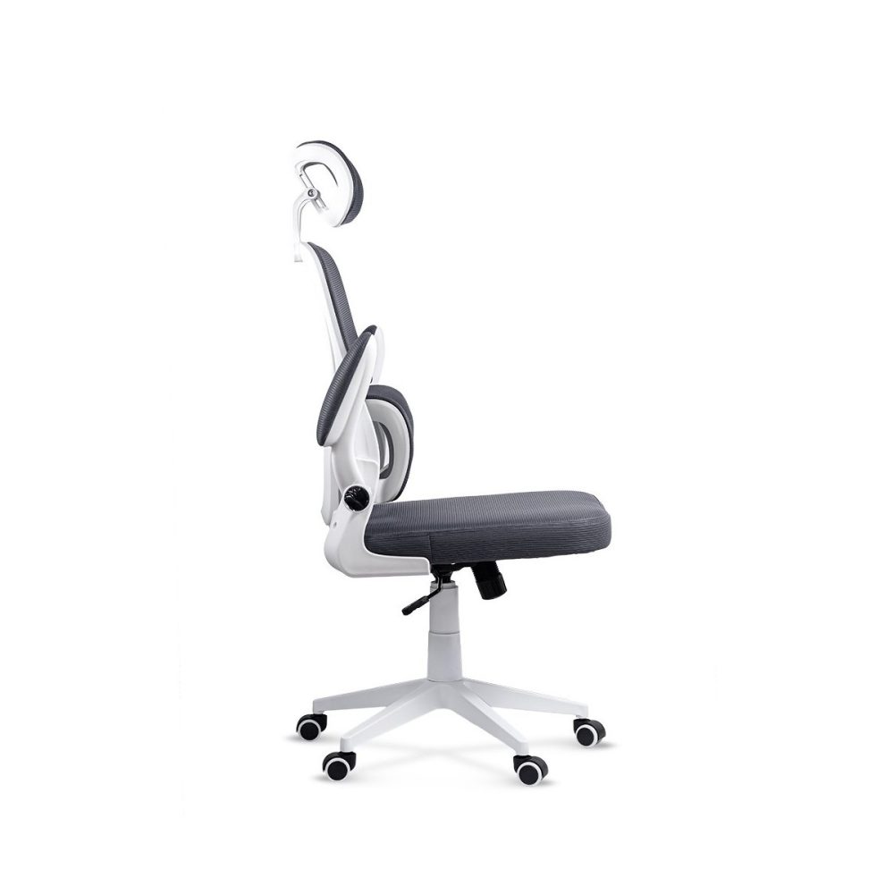 Scaun ergonomic pentru birou cu suport lombar si brate rabatabile OFF 432 gri