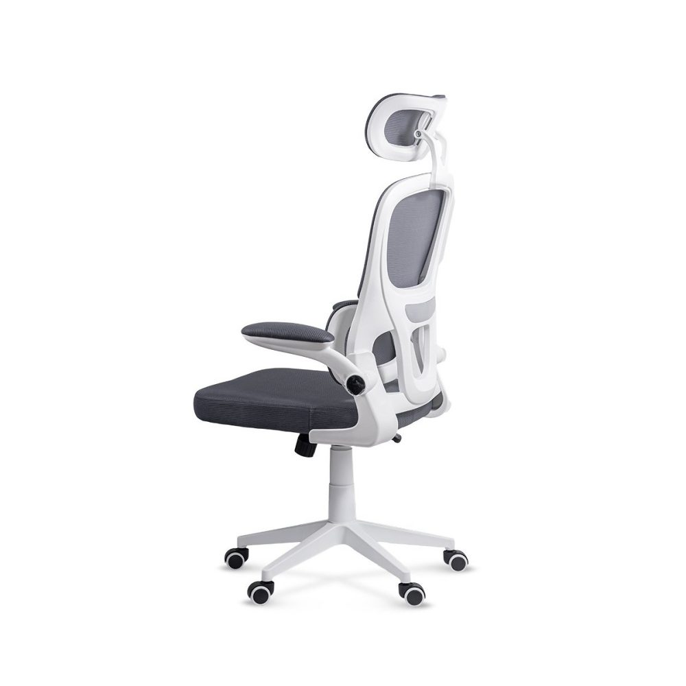 Scaun ergonomic pentru birou cu suport lombar si brate rabatabile OFF 432 gri