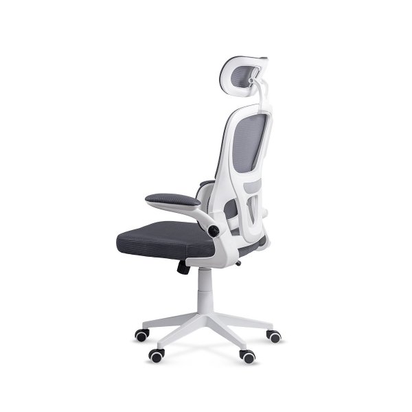 Scaun ergonomic pentru birou cu suport lombar si brate rabatabile OFF 432 gri