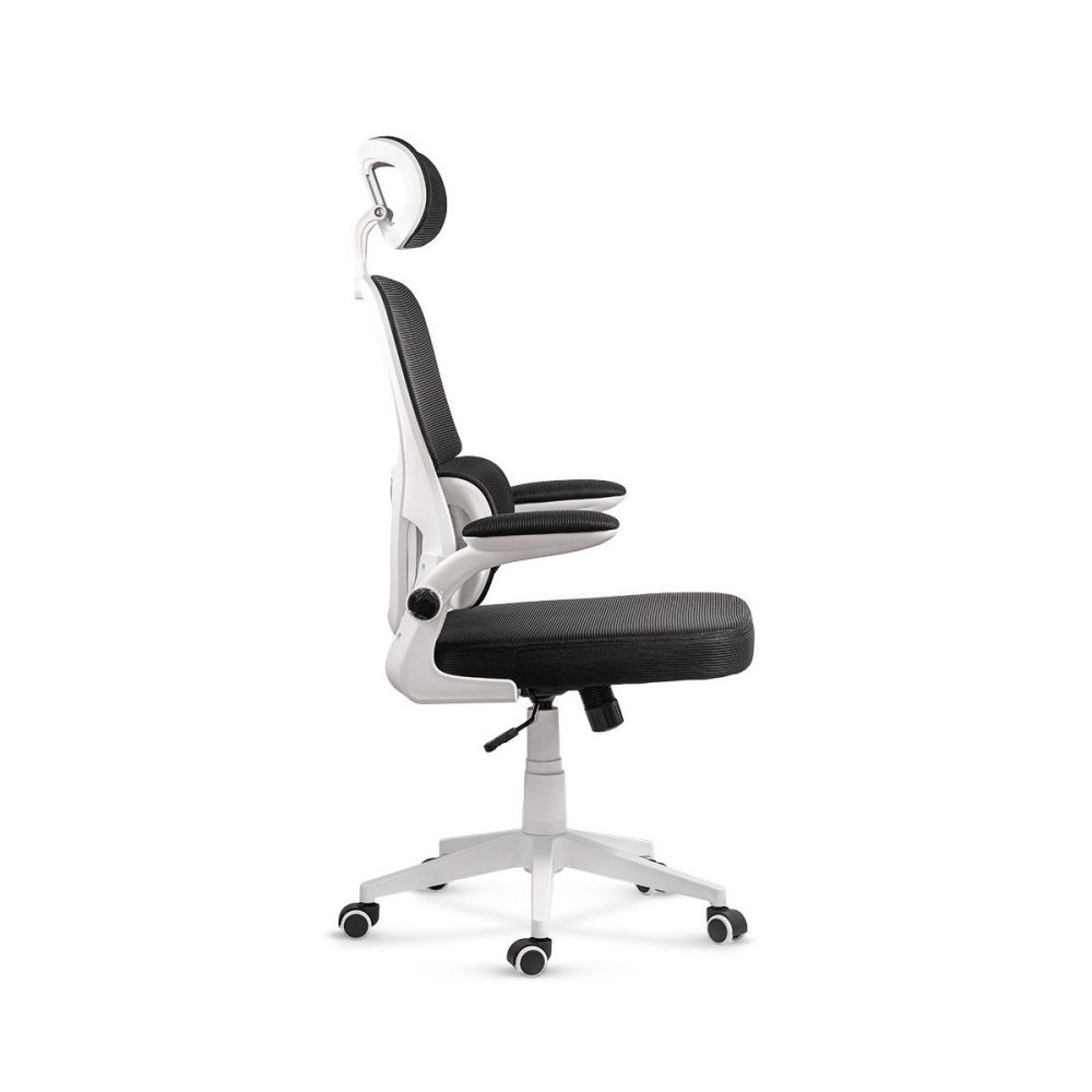 Scaun ergonomic pentru birou cu suport lombar si brate rabatabile OFF 432 negru