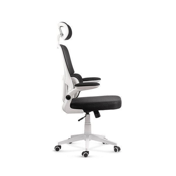Scaun ergonomic pentru birou cu suport lombar si brate rabatabile OFF 432 negru