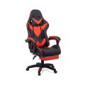 Scaun gaming cu spatar reglabil si suport picioare rosu/negru OFF 299