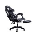 Scaun gaming din stofa cu suport pentru picioare OFF 295 negru - imaginea 2