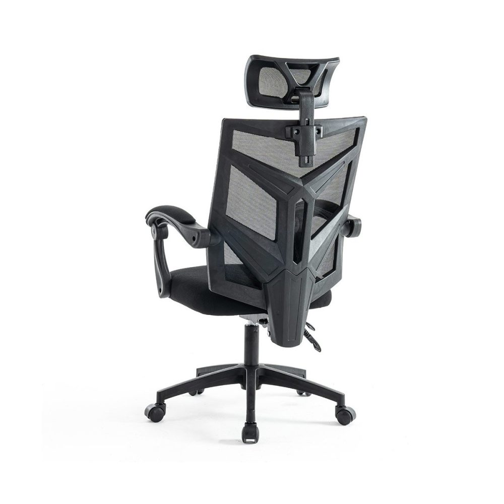 Scaun gaming negru din mesh, ergonomic si rabatabil OFF 434