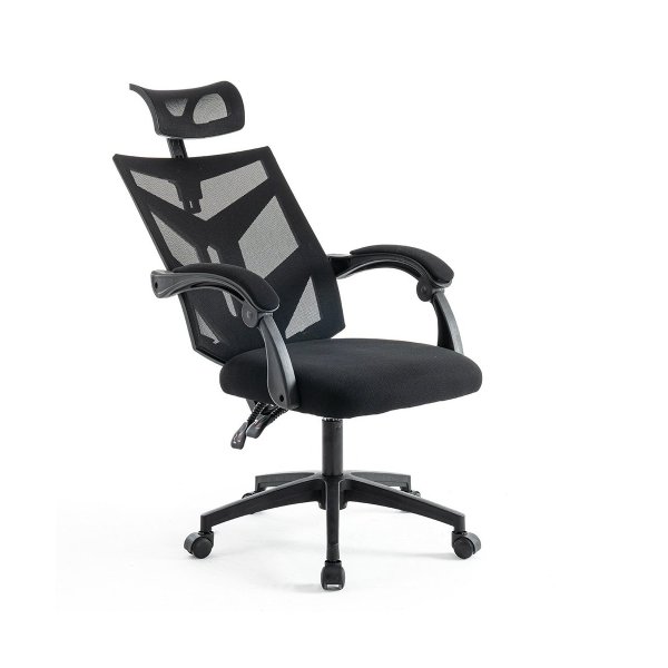 Scaun gaming negru din mesh, ergonomic si rabatabil OFF 434