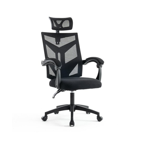Scaun gaming negru din mesh, ergonomic si rabatabil OFF 434