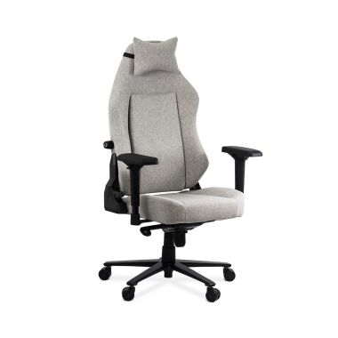 Scaun gaming textil cu cotiere 4D si suport lombar integrat OFF 297 gri