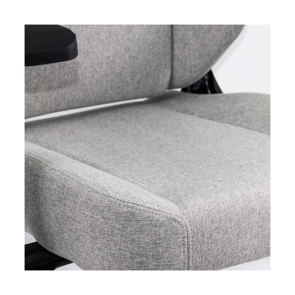 Scaun gaming textil cu cotiere 4D si suport lombar integrat OFF 297 gri