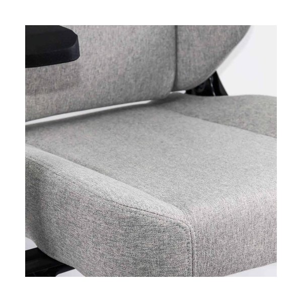 Scaun gaming textil cu cotiere 4D si suport lombar integrat OFF 297 gri
