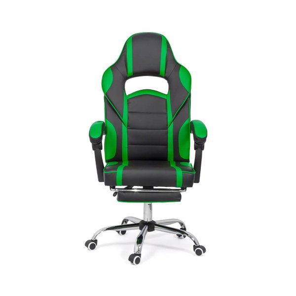 Scaun gaming verde OFF 302 cu suport de picioare si spatar rabatabil