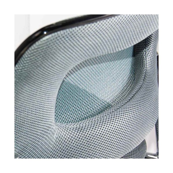 Scaun vizitatori gri din mesh cu cadru metalic, modern HRC 613F